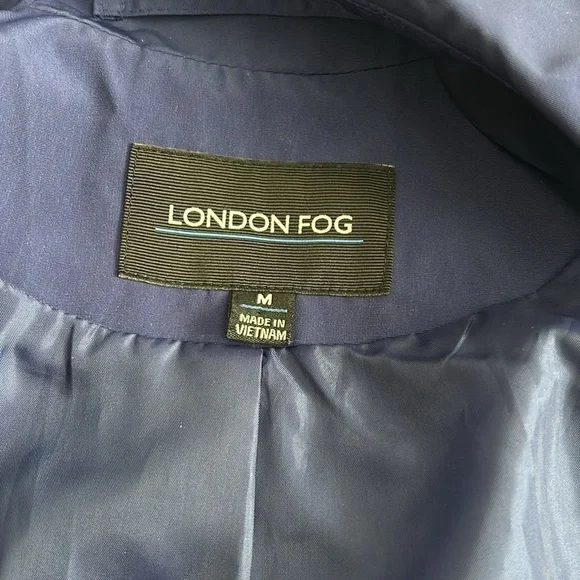 London Fog blue rain trench coat - Picture 6 of 11